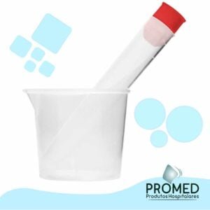 KIT DE URINA TUBO PP 12ml TAMPA VERMELHA ESTÉRIL
