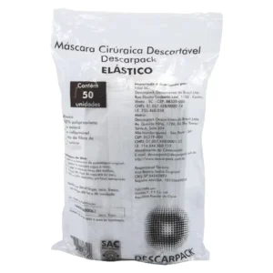 MÁSCARA CIRÚRGICA DESC. TRIPLA C/ ELÁSTICO PCT/50 – DESCARPACK