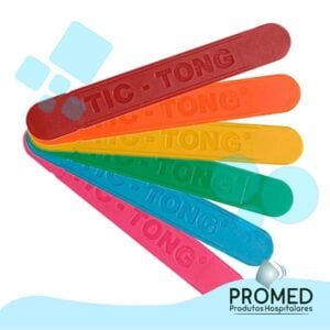 ABAIXADOR DE LÍNGUA C/40 PLASTICO INFANTIL -  TIC-TONG