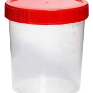 COLETOR DE URINA ESTÉRIL 50ml TAMPA VERMELHA