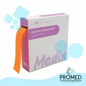 GARROTE  DESCARTÁVEL EM ROLO – CAIXA COM 25UN - MEDIX