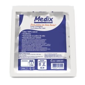 LUVA CIRÚRGICA ESTÉRIL DE LÁTEX COM PÓ - MEDIX