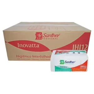 PAPEL HIGIENICO INTERFOLHA FOLHA DUPLA C/600FOLHAS - SANTHER
