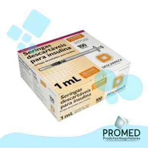 SERINGA DE INSULINA 1ML COM AGULHA 13 X 0,45mm – DESCARPACK