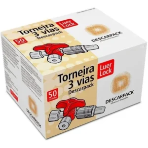 TORNEIRA 3V LUER LOCK CX C/50
