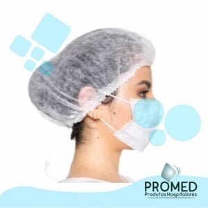 TOUCA BRANCA DESCARTÁVEL C/ELÁSTICO SANFONADA C/100