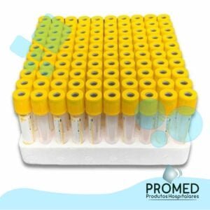 TUBO PARA COLETA DE SANGUE A VÁCUO COM GEL E ATIVADOR DE COÁGULO