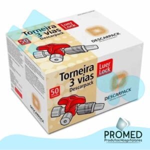 TORNEIRA 3V LUER LOCK CX C/50