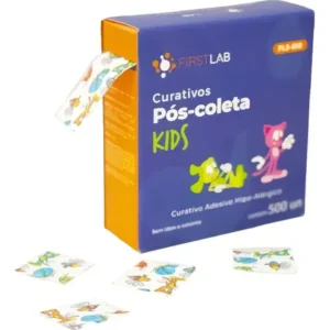 BANDAGEM CURATIVO POS-COLETA HIPO-ALÉRGICO KIDS C/500 FIRSTLAB