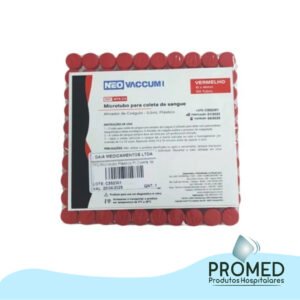 Microtubo Plastico P/ Coleta de Sangue C/ Ativ Coagulo 0,5ml 10x46mm Cx C/100un Neolab