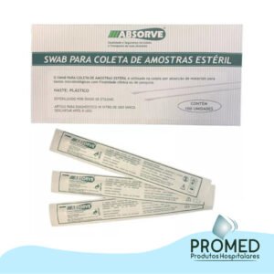 SWAB S/MEIO HASTE PLÁSTICO ESTERIL CX C/100 (ABSORVE)
